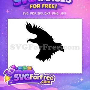 Free Black Flying Eagle Free Majestic Hunter Wildlife Free SVG