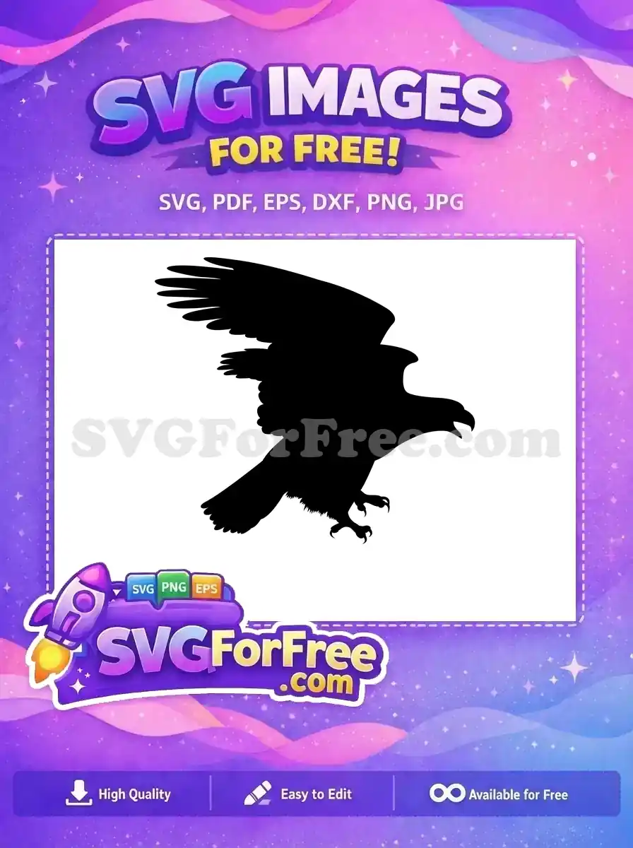 Free Black Flying Free Fierce Talons American Eagle Free SVG
