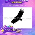 Free Majestic Flying Free Soaring Silhouette Wildlife Free SVG - Instant Download