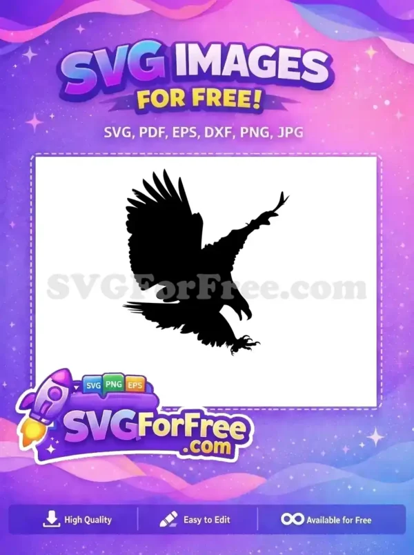 Free Powerful Black Free Flying Eagle Silhouette Art Free SVG Free Powerful Black Free Flying Eagle Silhouette Art Free SVG