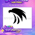 Free Soaring Black Eagle Free Minimalist Vector Art Eagle Free SVG - Instant Download
