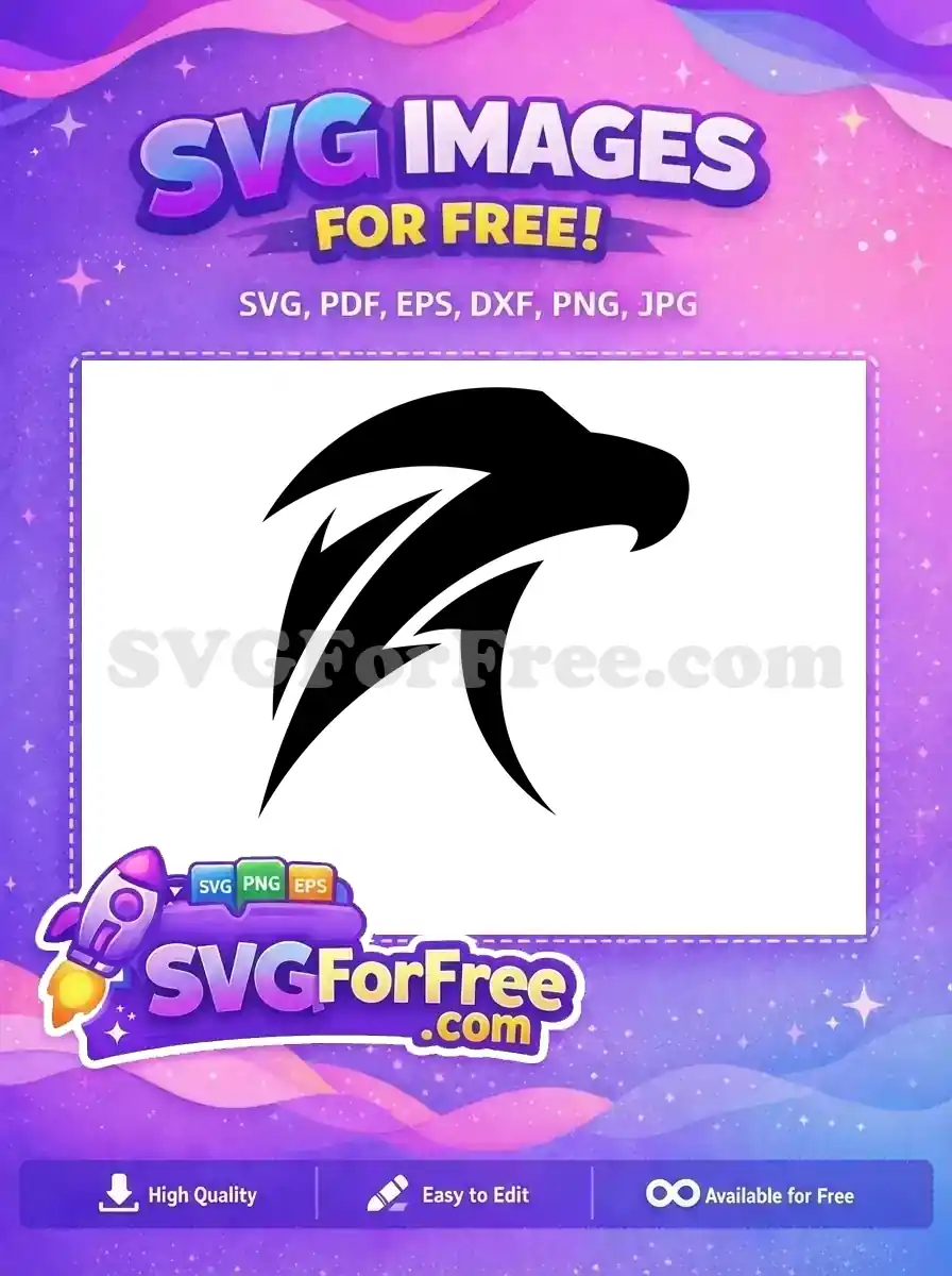 Free Stylized Black Free Dynamic Lines Powerful Eagle Free SVG