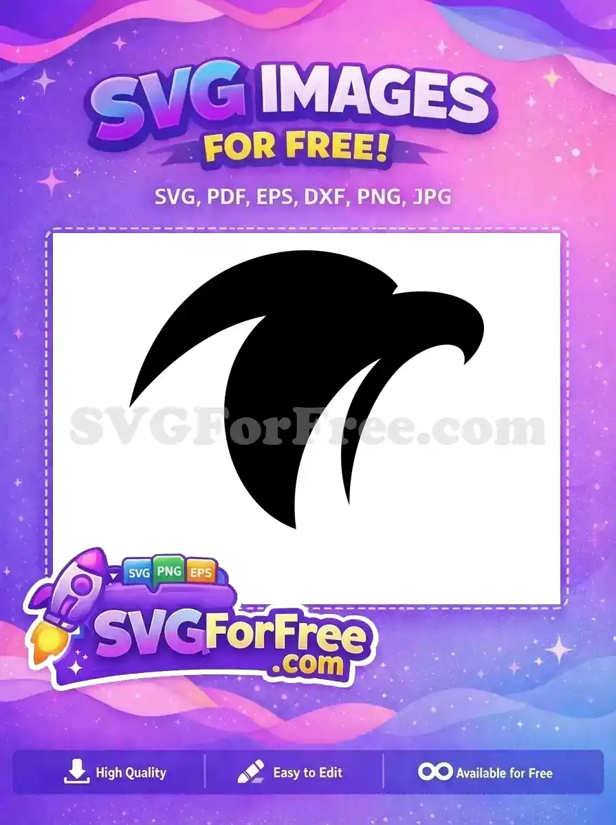Free Majestic Black Eagle Head Free Stylized Minimalist Design Eagle Art Free SVG