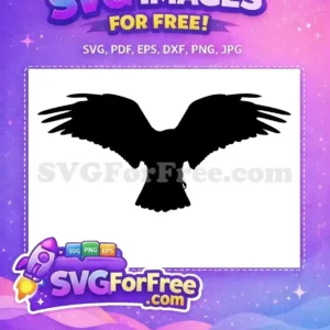 Free Black Soaring Eagle Free Majestic Wings Spread Free SVG