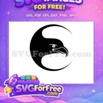 Free Black Eagle Free White Eye Beak Symbol Free SVG - Instant Download