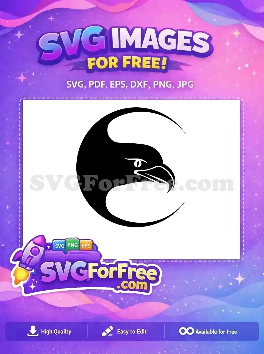 Free Black Eagle Free White Eye Beak Symbol Free SVG
