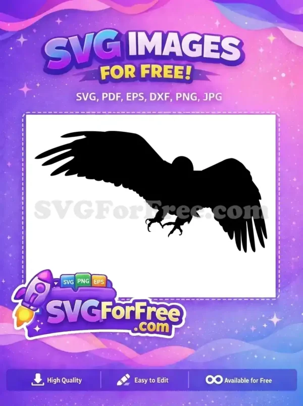 Free flying eagle Free black silhouette wildlife art Free SVG Free flying eagle Free black silhouette wildlife art Free SVG