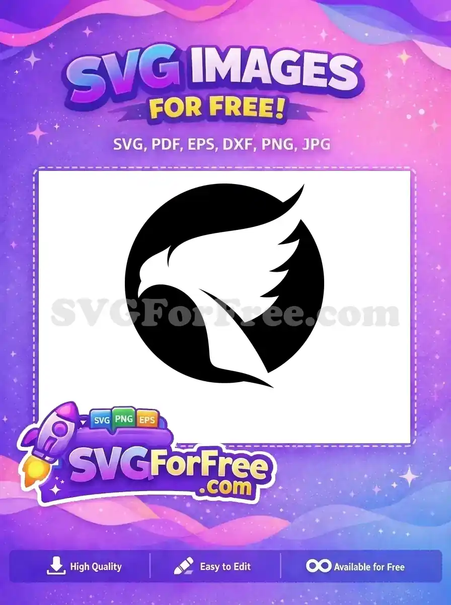 Free Black White Free Flying Wing Eagle Logo Free SVG
