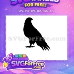 Free Powerful Black Free Eagle Silhouette Nature Design Free SVG - Instant Download
