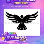 Free stylized soaring wings Free majestic minimalist flying Eagle Free SVG - Instant Download