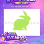 Free Lime Green Bunny Free Easter Earring Craft Project Free SVG - Instant Download