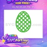 Free Green Lattice Free Easter Egg Earring Free SVG - Instant Download