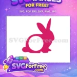 Free Pink Bunny Free Monogram Earring Easter Free SVG - Instant Download