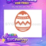 Free Terracotta Wavy Free Dotted Egg Easter Free SVG - Instant Download
