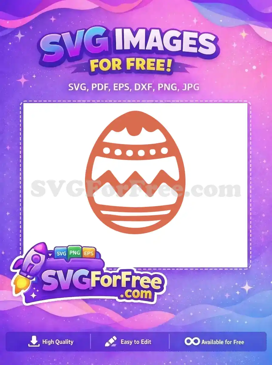 Free Terracotta Wavy Free Dotted Egg Easter Free SVG