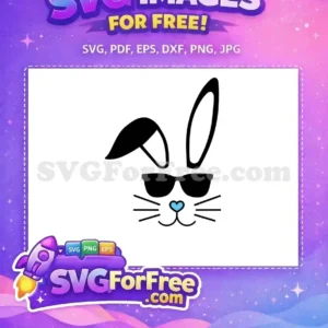 Free Black Sunglasses Free Blue-Nose Floppy Easter Earring Free SVG