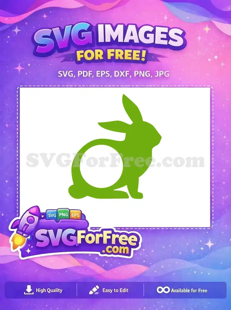 Free Green Rabbit Design Free Easter Earring Silhouette Easter Craft Free SVG