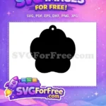 Free Black Paw Print Free Cute Easter Earring Design Free SVG - Instant Download