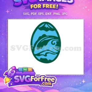 Free Blue Mountain Waves Free Ocean Landscape Earring Free SVG
