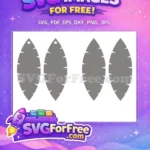 Free Delicate Leaf Earring Free Easter Decoration Craft Free SVG - Instant Download