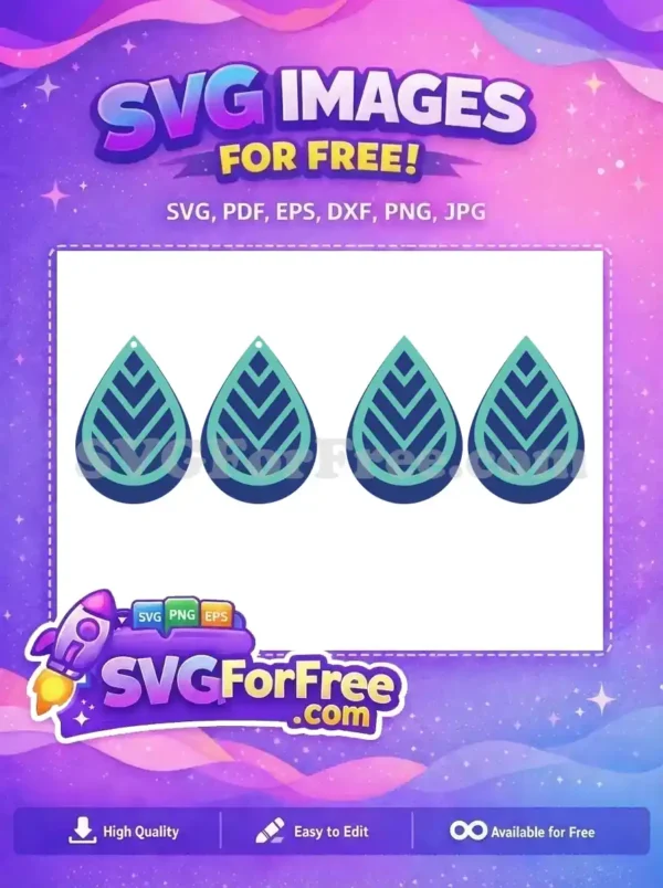 Free Teal Leaf Free Chevron Earring Easter Cutfile Free SVG Free Teal Leaf Free Chevron Earring Easter Cutfile Free SVG