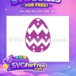 Free Purple Zigzag Free White Polka Dot Easter Free SVG - Instant Download