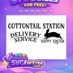 Free Hopping Rabbit Free Easter Delivery Cottontail Station Free SVG - Instant Download