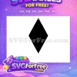 Free Black Diamond Shape Free Earring Template Easter Free SVG - Instant Download