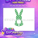 Free Green Bunny Hearts Free Monogram Easter Earring Free SVG - Instant Download