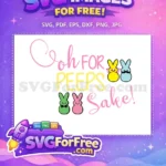 Free Colorful Peeps Free Glasses Mustache Easter Quote Free SVG - Instant Download