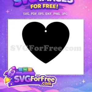 Free Black Heart Free Earring Design Easter Free SVG 2