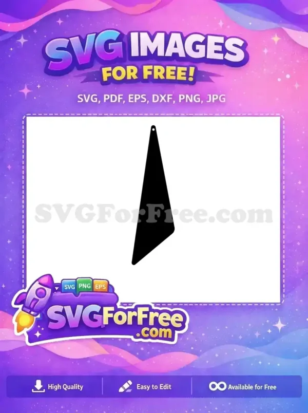 Free Simple Black Triangle Free Earring Blank Easter Free SVG