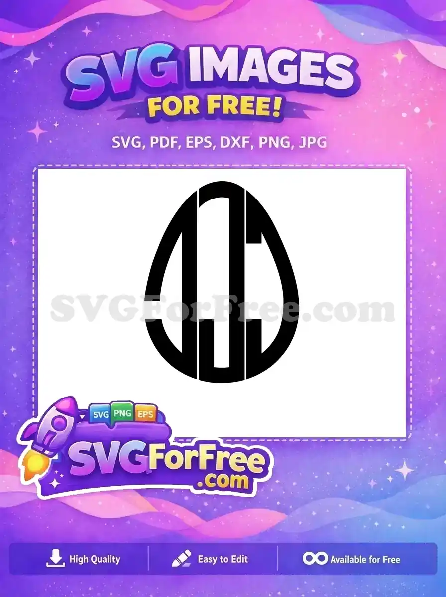 Free Abstract Free Number Easter Earring Free SVG