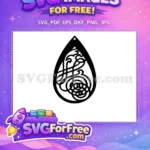 Free Intricate Teardrop Free Swirls Easter Earring Design Free SVG - Instant Download