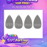 Free Teardrop Earring Design Free Blank Easter Template Simple Crafting Free SVG - Instant Download
