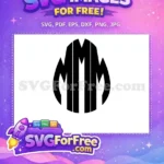 Free Black Geometric Earring Free Stylized Easter M Design Free SVG - Instant Download