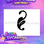 Free Organic Black Swirl Earring Free Elegant Ornament Easter Free SVG - Instant Download