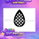 Free black teardrop geometric Free overlapping circles Earring Easter Free SVG - Instant Download