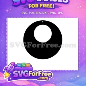 Free Black Round Earring Free Simple Easter Craft Free SVG