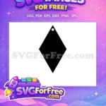 Free Black Diamond Free Earring Silhouette Minimalist Free SVG - Instant Download
