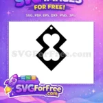 Free Black Double Heart Free Earring Silhouette Love Jewelry Free SVG - Instant Download