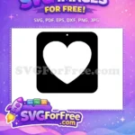 Free Solid White Heart Free Minimalist Love Easter Earring Free SVG - Instant Download