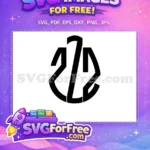 Free Black Stylized One Free Easter Earring Birthday Free SVG - Instant Download