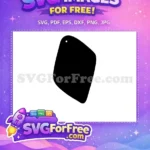 Free Black Rounded Free Easter Earring DIY Template Free SVG - Instant Download