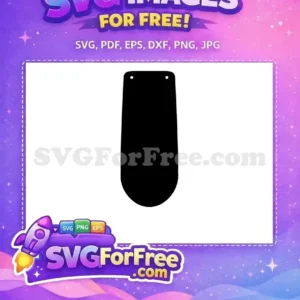 Free Black Earring Blank Free Rounded Drop Easter Craft Free SVG