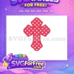 Free Red Ornate Cross Free Earring Design Easter Free SVG - Instant Download