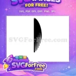 Free Dark Curved Earring Free Pointed Teeth Craft Easter Project Free SVG - Instant Download