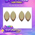 Free Layered Teardrop Free Earthy Brown Khaki Easter Free SVG - Instant Download