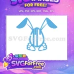 Free Blue Bunny Ears Free Easter Egg Monogram Cute Rabbit Paws Free SVG - Instant Download