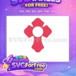 Free Pink Floral Free White Circle Easter Earring Free SVG - Instant Download